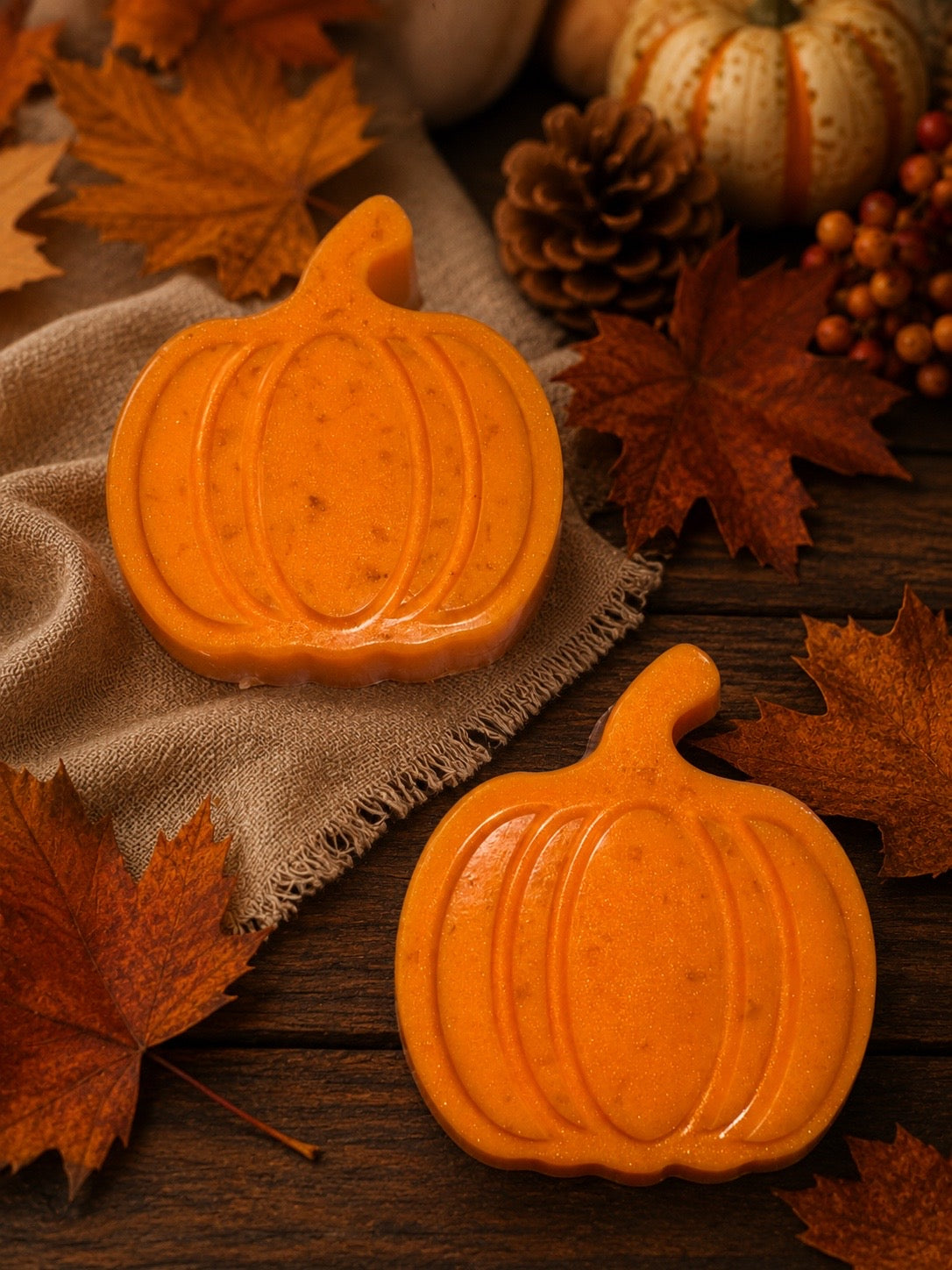 Autumn pumpkin 2 soap set