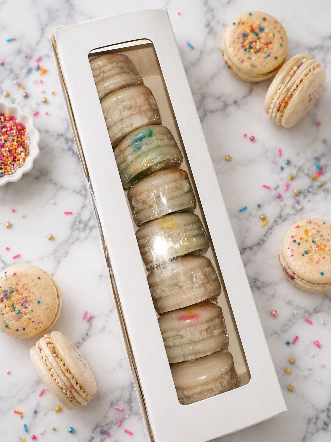 Birthday Cake Soap Macarons