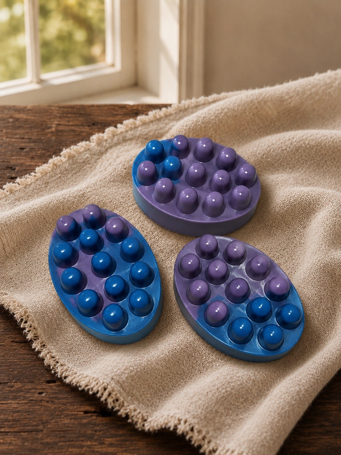 Blueberry pie massage soap bar