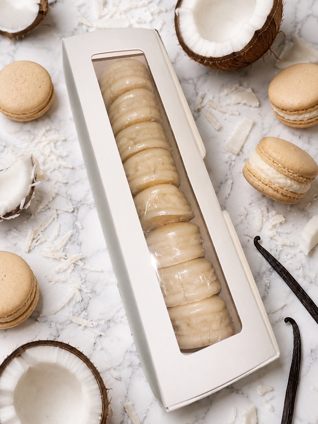 Coconut soap Macarons gift box
